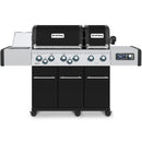 Broil King Regal Q 690 Pro IR 70" Black Propane Gas Grill with iQue, Dual Cook Boxes & Rotisserie Kit