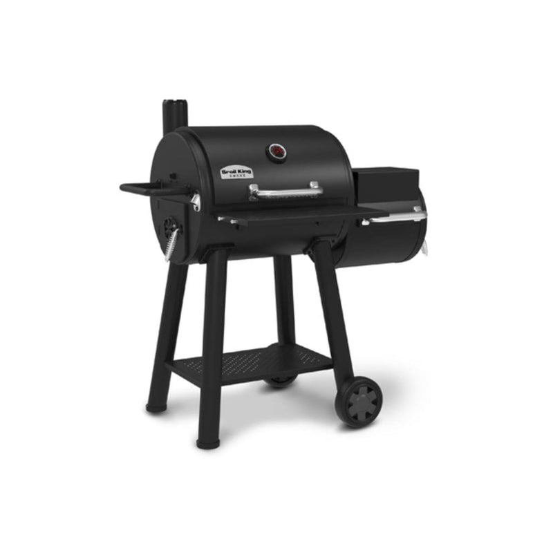 Broil King Regal Offset 400 Smoke Charcoal Grill & Smoker – 50" Freestanding

