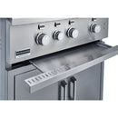 Broilmaster B-Series 32" Natural Gas Grill Head with 4 Cast Stainless Burners, Infrared Rotisserie & Cooking Lights