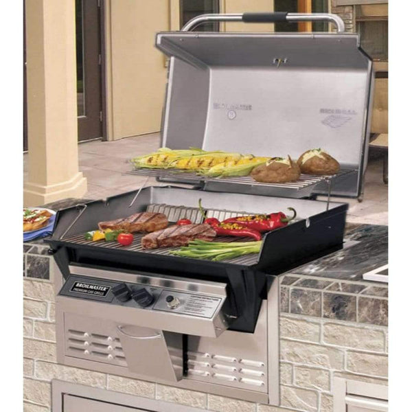 Broilmaster P3X Premium Built-In Natural Gas Grill with Stainless Steel Bowtie Burner & Kit