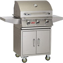 Bull Steer Premium 24" 3-Burner Freestanding Gas Grill Cart with Welded Stainless Burners