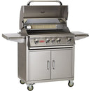 Bull Angus 30" 4-Burner Freestanding Gas Grill Cart with Infrared Rotisserie and Lighting System