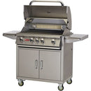 Bull Angus 30" 4-Burner Freestanding Gas Grill Cart with Infrared Rotisserie and Lighting System
