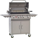 Bull Angus 30" 4-Burner Freestanding Gas Grill Cart with Infrared Rotisserie and Lighting System