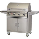 Bull Lonestar Select 30" 4-Burner Freestanding Gas Grill Cart with Welded Stainless Steel Burners