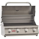 Bull Outlaw 30" Built-In 4-Burner Gas Grill with Porcelain-Coated Burners & Solid Steel Grates