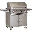 Bull Outlaw 30" 4-Burner Freestanding Gas Grill Cart with  Stainless Steel Build