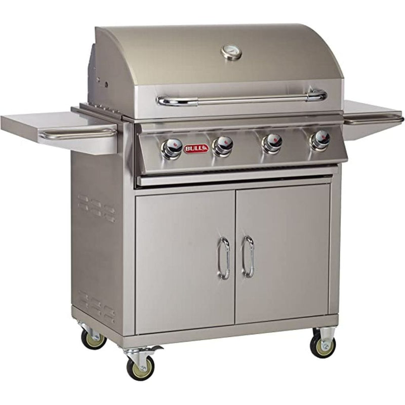 Bull Outlaw 30" 4-Burner Freestanding Gas Grill Cart with  Stainless Steel Build