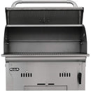 Bull Bison Premium 30" Built-In Charcoal Grill with Adjustable Charcoal Bed & Heavy-Duty Grates