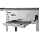 Bull Bison 30" Stainless Steel Charcoal Grill Cart with Adjustable Charcoal Bed