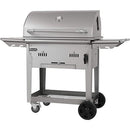 Bull Bison 30" Stainless Steel Charcoal Grill Cart with Adjustable Charcoal Bed