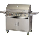 Bull Brahma 38" 5-Burner Freestanding Gas Grill Cart with Infrared Rotisserie and Interior Lighting