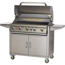 Bull Brahma 38" 5-Burner Freestanding Gas Grill Cart with Infrared Rotisserie and Interior Lighting