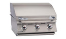 Bull 24" Built-In 3-Burner Commercial Gas Griddle with Chromium-Plated Surface & Easy-Lift Lid