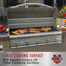 Bull Angus 30" Built-In 4-Burner Gas Grill Twin Lighting System with Infrared Backburner and Rotisserie