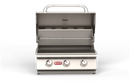 Bull Steer 25" Built-In 3-Burner Gas Grill with Dual Lined Hood & Heavy-Duty Thermometer