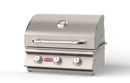 Bull Steer 25" Built-In 3-Burner Gas Grill with Dual Lined Hood & Heavy-Duty Thermometer