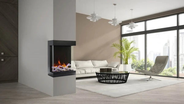 Amantii - Cube 20" Three Sided Wall Mount Electric Fireplace
