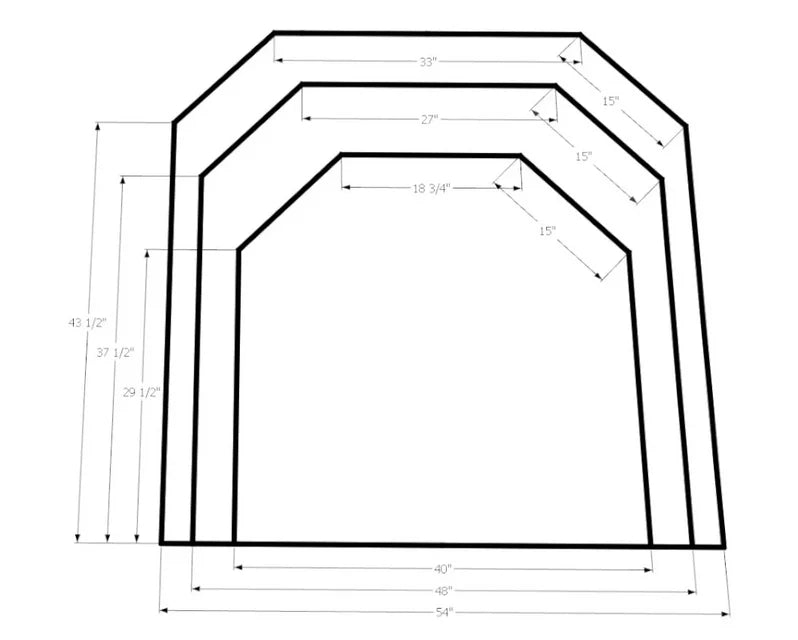 Diamond Hearths Natural Silver Traditional Edge Type I Hearth Pad