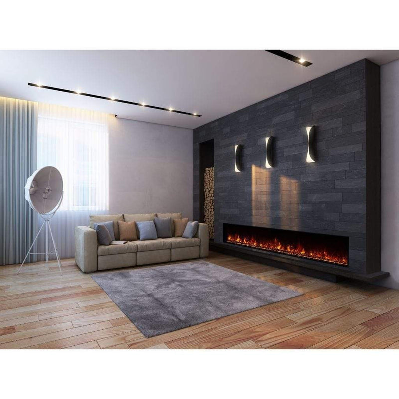 EcoSmart Fire 100" EL100 Electric Fireplace Insert with Multi-Stage Heater & LED Flame by Mad Design Group