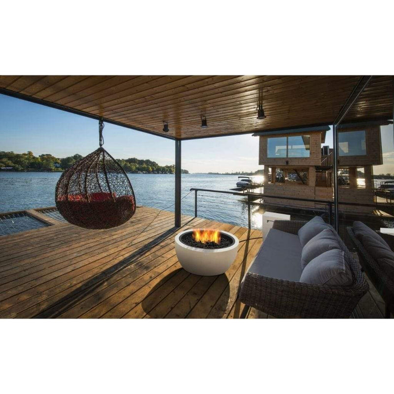 EcoSmart Fire 30" POD Fire Pit Bowl with Gas LP/NG Burner – Concrete Outdoor Fire Pit by Mad Design Group