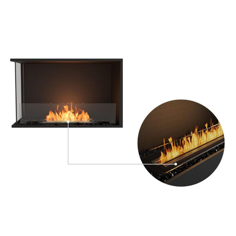 EcoSmart Fire Flex 32LC/32RC 37" Left or Right Corner Ethanol Fireplace Insert with Adjustable Flame by Mad Design Group
