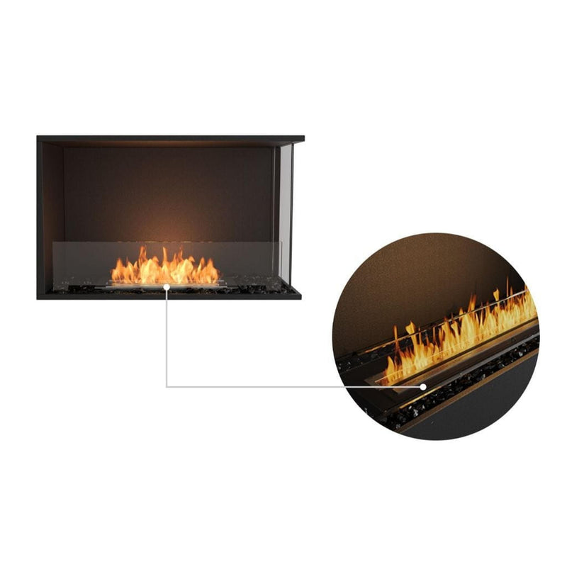 EcoSmart Fire Flex 32LC/32RC 37" Left or Right Corner Ethanol Fireplace Insert with Adjustable Flame by Mad Design Group