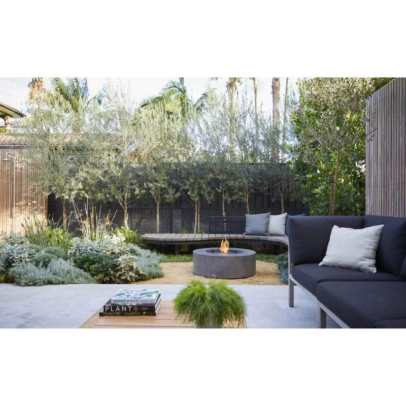 EcoSmart Fire 39" Ark 40 Outdoor Fire Pit Table with Gas LP/NG Burner – Stylish High-Heat Stainless Steel Base by Mad Design Group