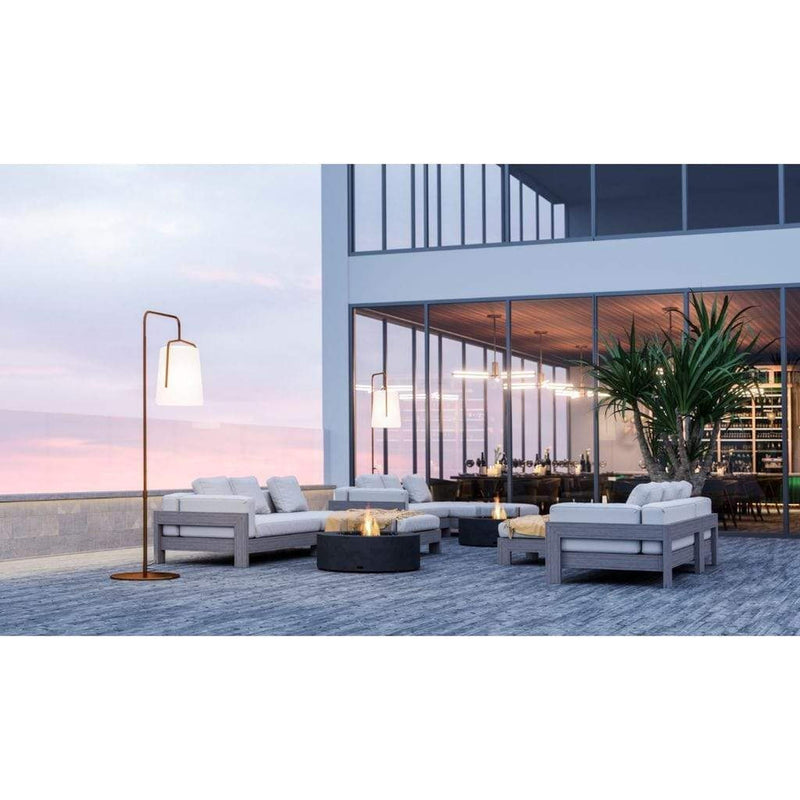 EcoSmart Fire 39" Ark 40 Outdoor Fire Pit Table with Gas LP/NG Burner – Stylish High-Heat Stainless Steel Base by Mad Design Group