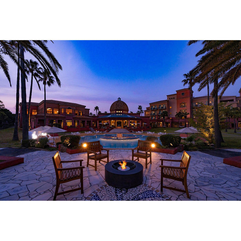 EcoSmart Fire 39" Ark 40 Outdoor Fire Pit Table with Gas LP/NG Burner – Stylish High-Heat Stainless Steel Base by Mad Design Group