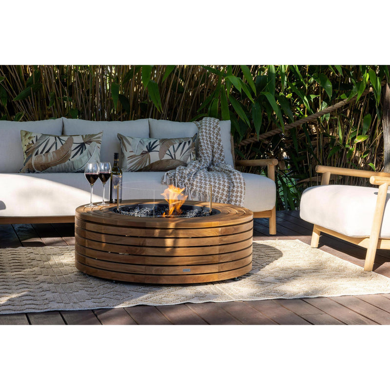 EcoSmart Fire 39" Ark 40 Outdoor Fire Pit Table with Gas LP/NG Burner – Stylish High-Heat Stainless Steel Base by Mad Design Group