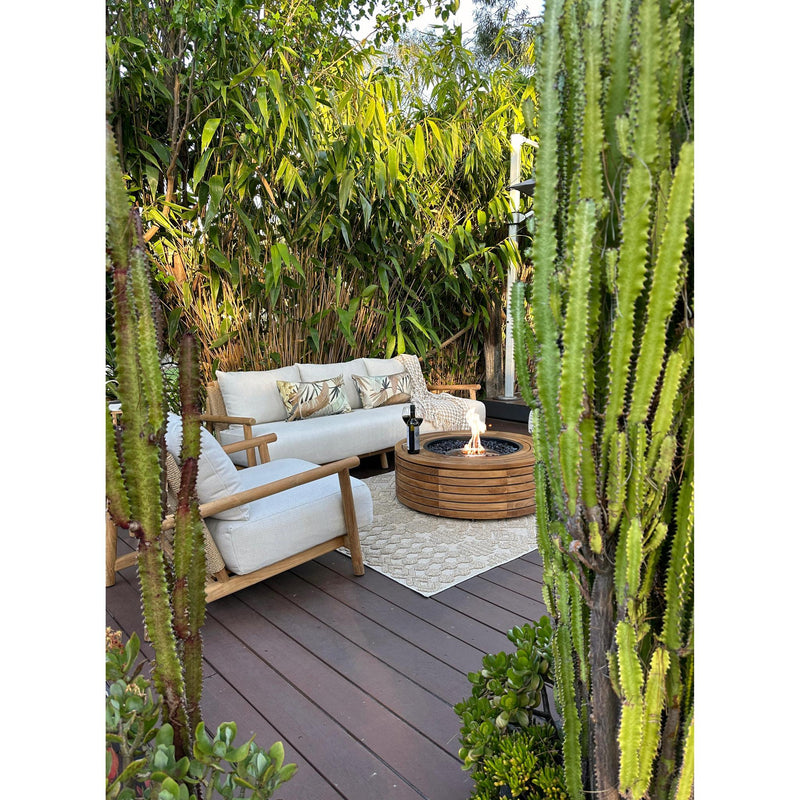 EcoSmart Fire 39" Ark 40 Outdoor Fire Pit Table with Gas LP/NG Burner – Stylish High-Heat Stainless Steel Base by Mad Design Group