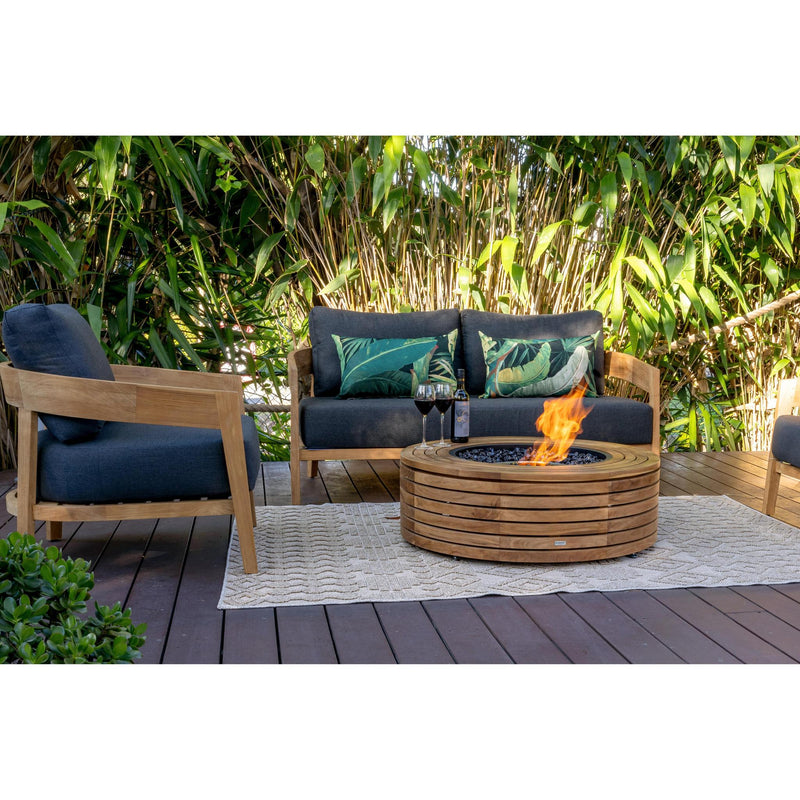 EcoSmart Fire 39" Ark 40 Outdoor Fire Pit Table with Gas LP/NG Burner – Stylish High-Heat Stainless Steel Base by Mad Design Group