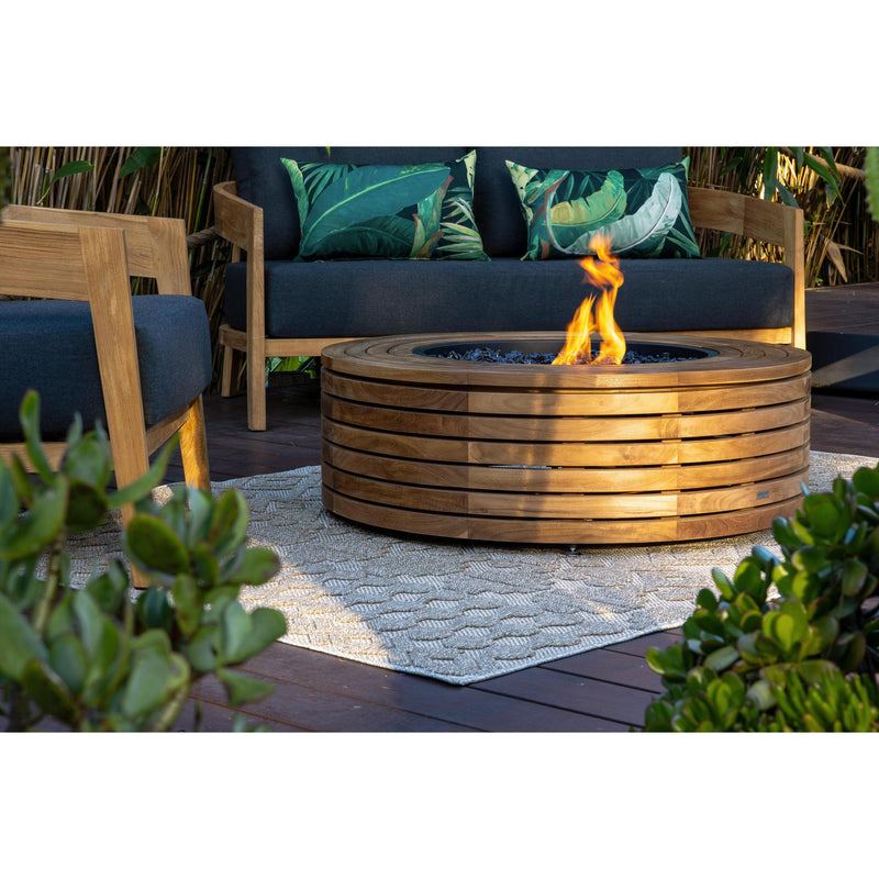 EcoSmart Fire 39" Ark 40 Outdoor Fire Pit Table with Gas LP/NG Burner – Stylish High-Heat Stainless Steel Base by Mad Design Group