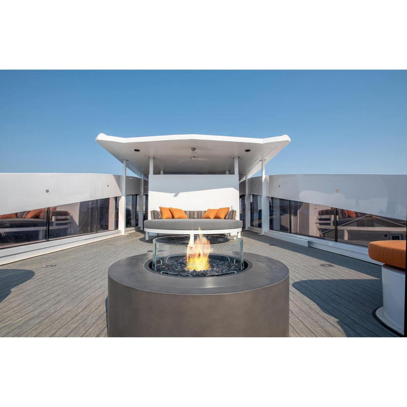 EcoSmart Fire 39" Ark 40 Outdoor Fire Pit Table with Gas LP/NG Burner – Stylish High-Heat Stainless Steel Base by Mad Design Group