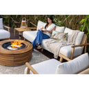 EcoSmart Fire 39" Ark 40 Outdoor Fire Pit Table with Gas LP/NG Burner – Stylish High-Heat Stainless Steel Base by Mad Design Group