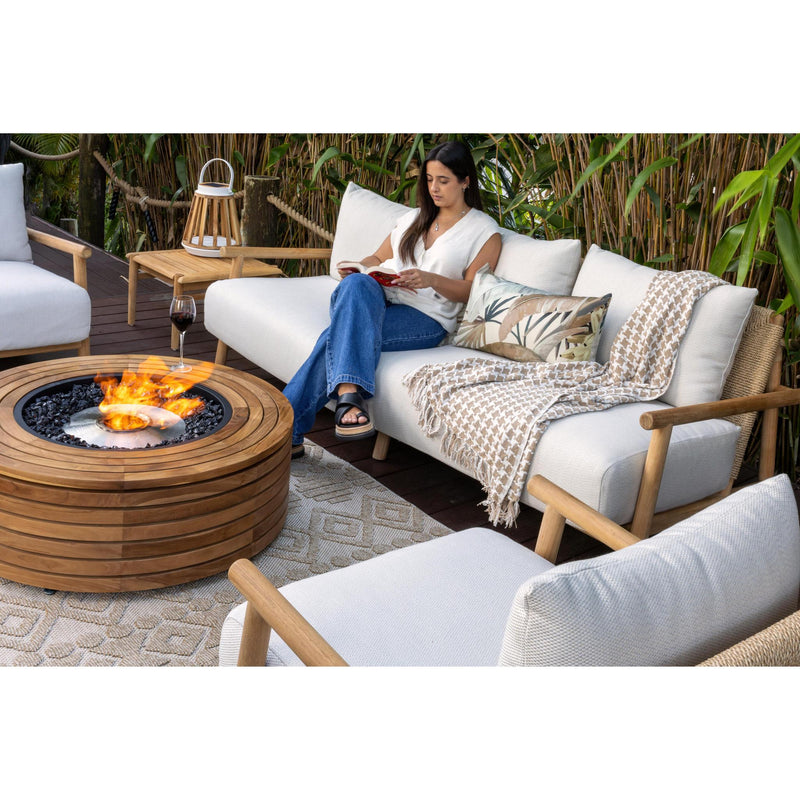 EcoSmart Fire 39" Ark 40 Outdoor Fire Pit Table with Gas LP/NG Burner – Stylish High-Heat Stainless Steel Base by Mad Design Group