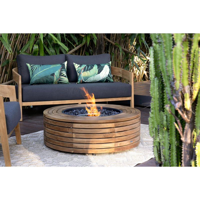 EcoSmart Fire 39" Ark 40 Outdoor Fire Pit Table with Gas LP/NG Burner – Stylish High-Heat Stainless Steel Base by Mad Design Group