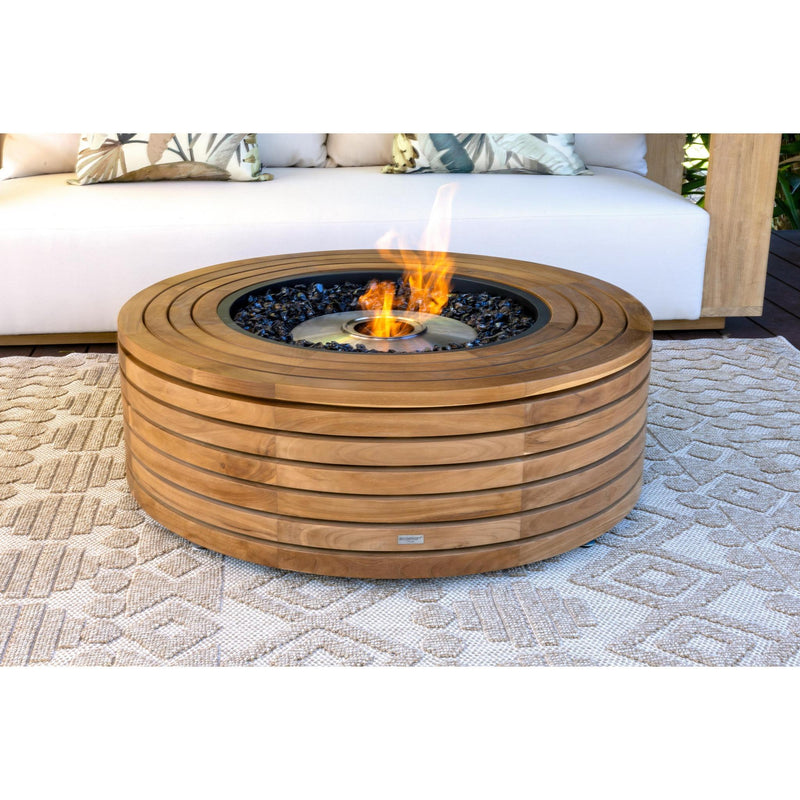 EcoSmart Fire 39" Ark 40 Outdoor Fire Pit Table with Gas LP/NG Burner – Stylish High-Heat Stainless Steel Base by Mad Design Group