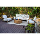 EcoSmart Fire 39" Ark 40 Outdoor Fire Pit Table with Gas LP/NG Burner – Stylish High-Heat Stainless Steel Base by Mad Design Group