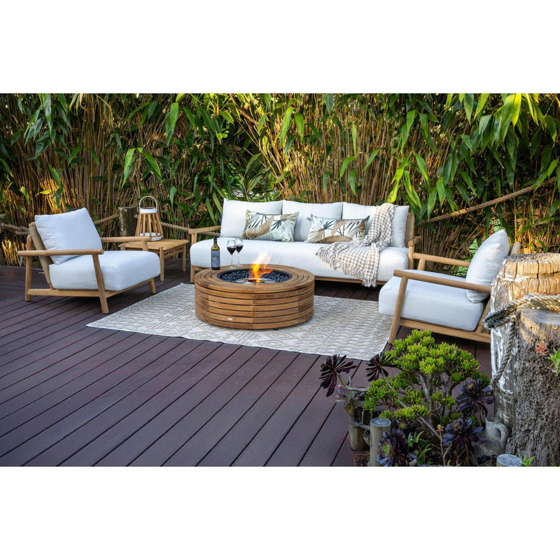 EcoSmart Fire 39" Ark 40 Outdoor Fire Pit Table with Gas LP/NG Burner – Stylish High-Heat Stainless Steel Base by Mad Design Group