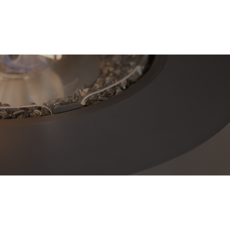 EcoSmart Fire 39" Ark 40 Outdoor Fire Pit Table with Gas LP/NG Burner – Stylish High-Heat Stainless Steel Base by Mad Design Group