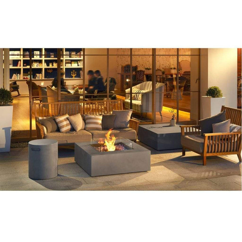 EcoSmart Fire 39" Base 40 Outdoor Fire Pit Table with Gas LP/NG Burner – High-Temp Coated Stainless Steel Base by Mad Design Group