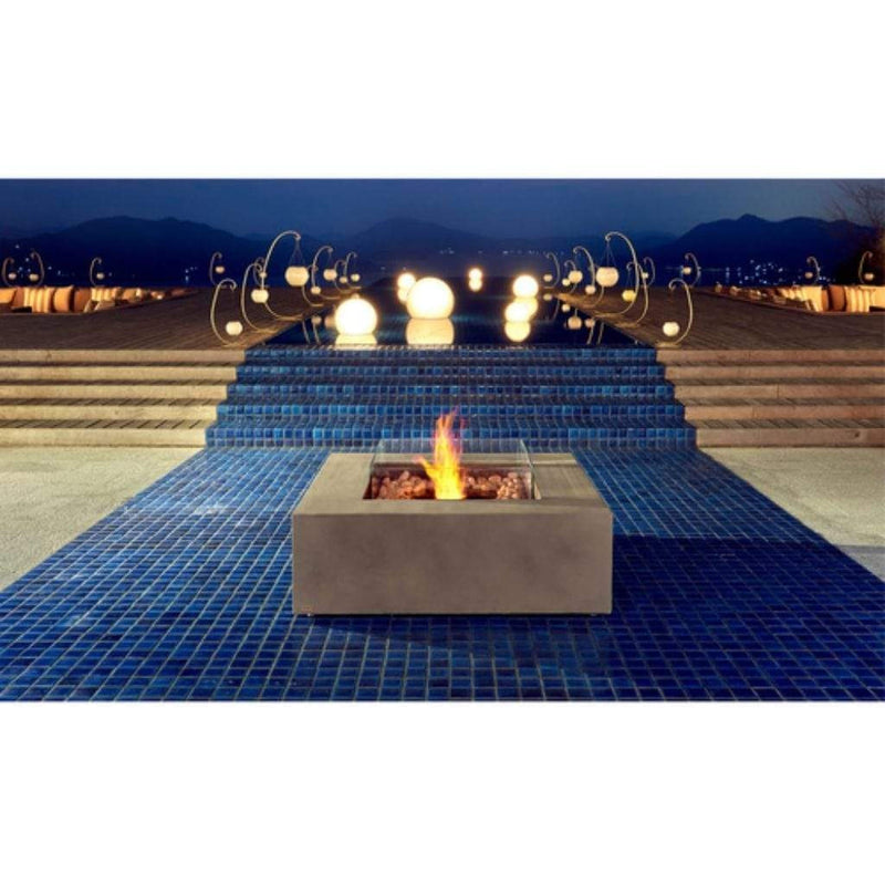 EcoSmart Fire 39" Base 40 Outdoor Fire Pit Table with Gas LP/NG Burner – High-Temp Coated Stainless Steel Base by Mad Design Group