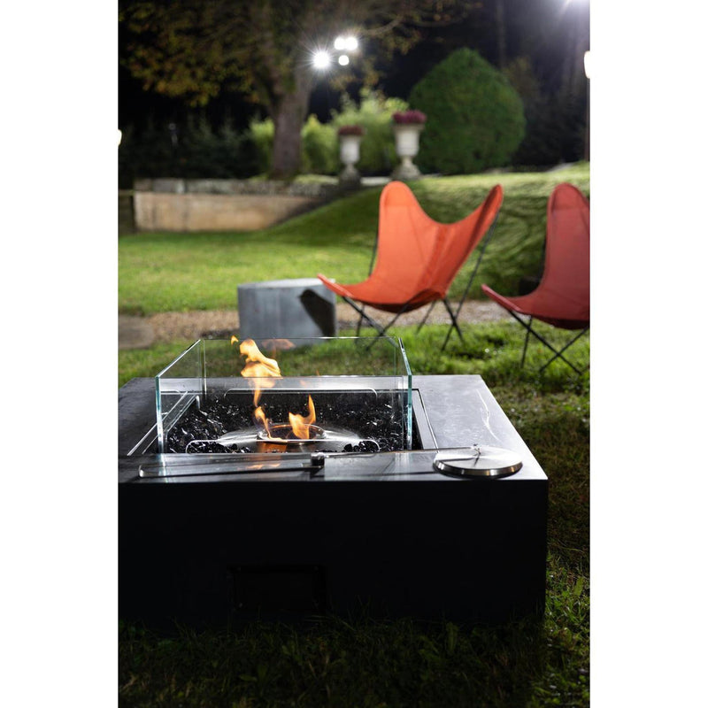 EcoSmart Fire 39" Base 40 Outdoor Fire Pit Table with Gas LP/NG Burner – High-Temp Coated Stainless Steel Base by Mad Design Group