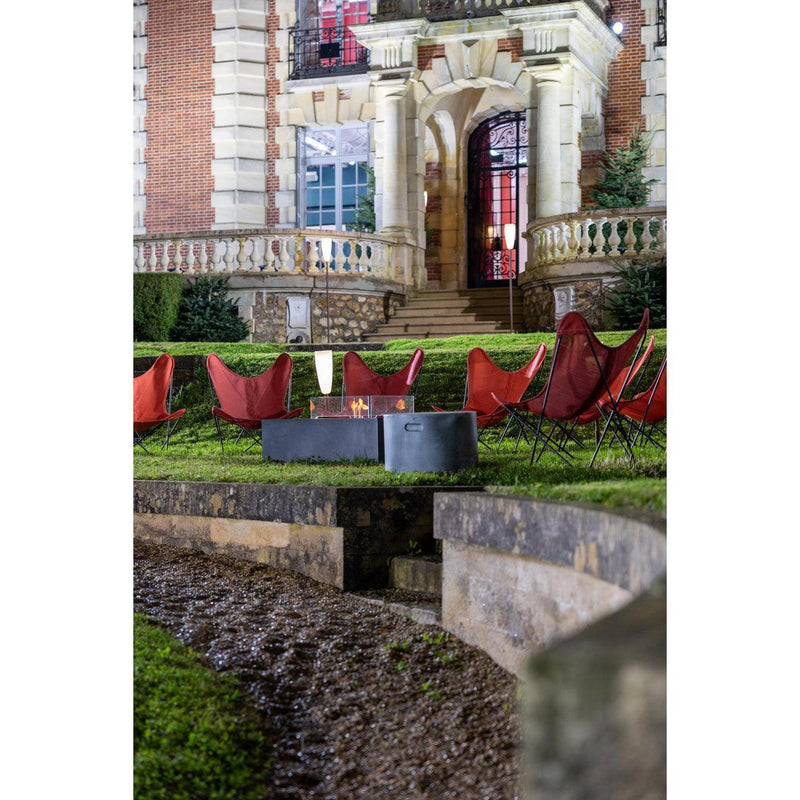 EcoSmart Fire 39" Base 40 Outdoor Fire Pit Table with Gas LP/NG Burner – High-Temp Coated Stainless Steel Base by Mad Design Group