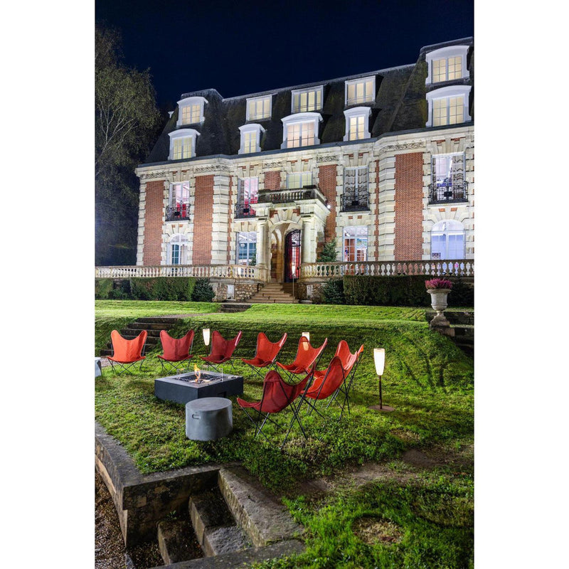 EcoSmart Fire 39" Base 40 Outdoor Fire Pit Table with Gas LP/NG Burner – High-Temp Coated Stainless Steel Base by Mad Design Group