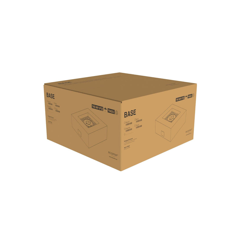 EcoSmart Fire 39" Base 40 Outdoor Fire Pit Table with Gas LP/NG Burner – High-Temp Coated Stainless Steel Base by Mad Design Group