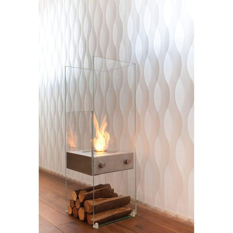 EcoSmart Fire 43" Ghost Freestanding See-Through Designer Fireplace with AB3 Burner by Mad Design Group