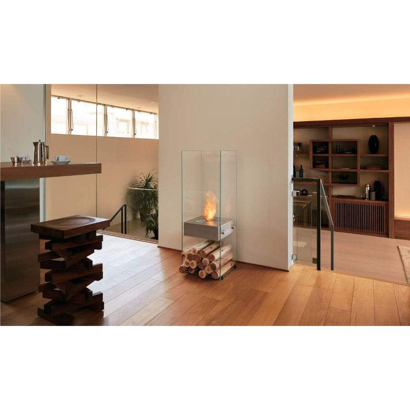 EcoSmart Fire 43" Ghost Freestanding See-Through Designer Fireplace with AB3 Burner by Mad Design Group